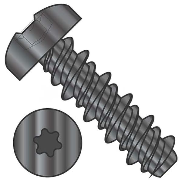 Usa Industrials Self-Drilling Screw, 1/4"-15 x 3/4", Black Oxide Steel Pan Head Torx Drive BULK-SCRW-13005 - main